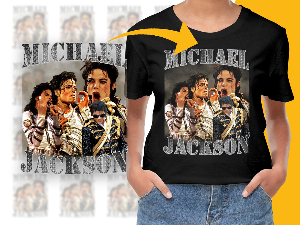 Michael Jackson Vintage T-Shirt, 90s Pop Icon Graphic Tee, Unisex Music Legend Top, Concert Merchandise, Music Lover Gift, Collector's Item