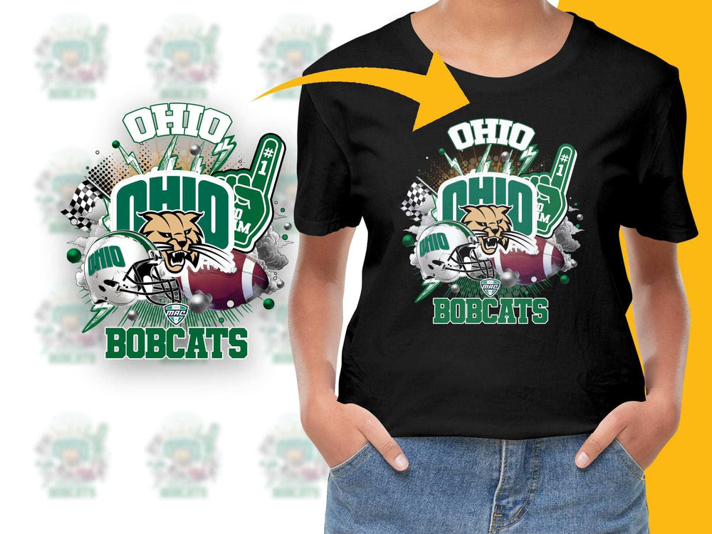 Ohio Bobcats T-Shirt, College Sports Graphic Tee, Unisex Black Shirt, Trendy Fan Apparel