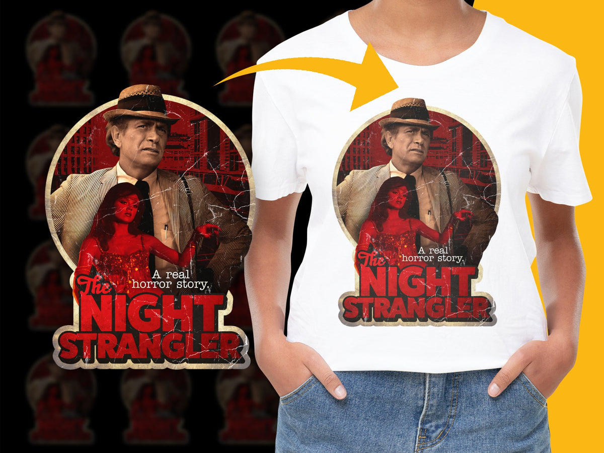 Vintage Night Strangler T-Shirt Retro Horror Movie Graphic Tee Unisex Fashion Top