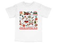 Load image into Gallery viewer, Christmas Themed T-Shirt, Holiday Graphic Tee with Colorful Festive Designs, Unisex Gift Idea
