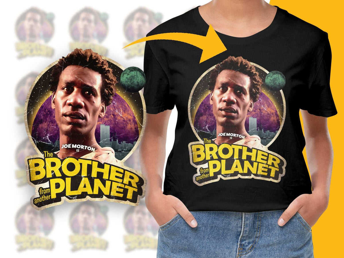 Retro Sci-Fi T-Shirt 'Brother from Another Planet' Graphic Tee, Vintage Style Movie Fan Apparel