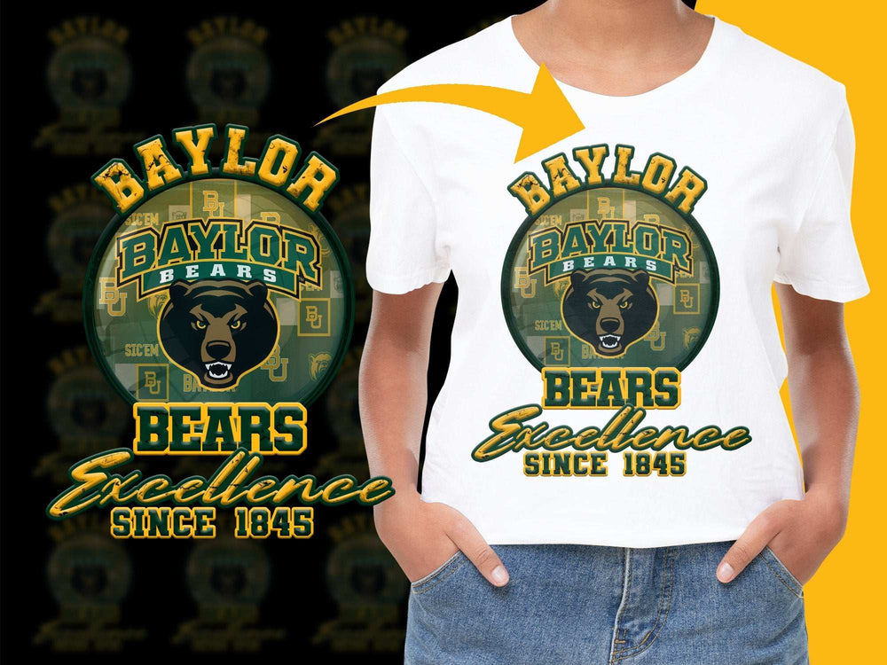 Baylor Bears T-Shirt College Sports Team Excellence Since 1845 Graphic Tee