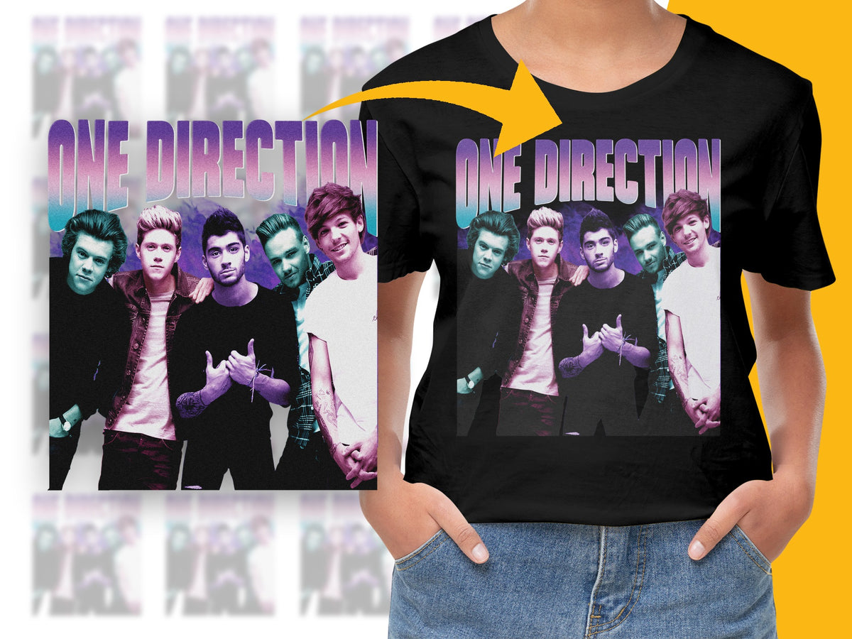 One Direction Band T-Shirt, Vintage Pop Music Tee, Fan Merch, Retro Style Top