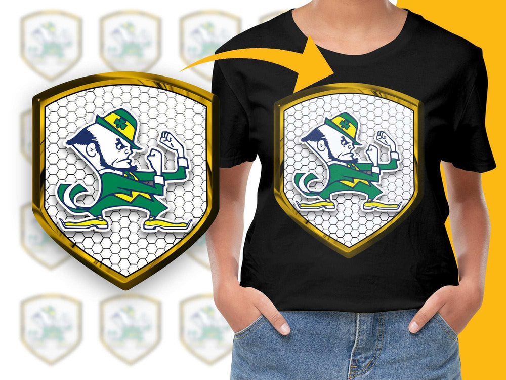 Leprechaun Mascot Graphic T-Shirt, St. Patrick's Day Shield Design, Green and Gold, Unisex Casual Wear