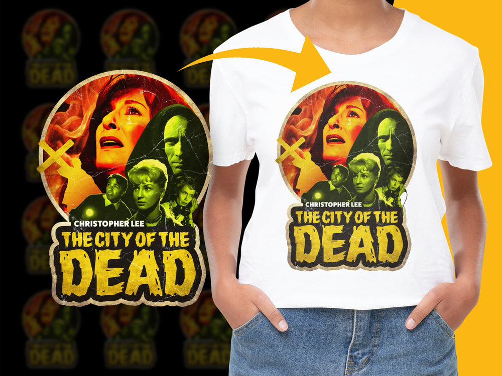Vintage Horror Movie T-Shirt, 'The City of the Dead' Christopher Lee Graphic Tee, Unisex Film Fan Apparel