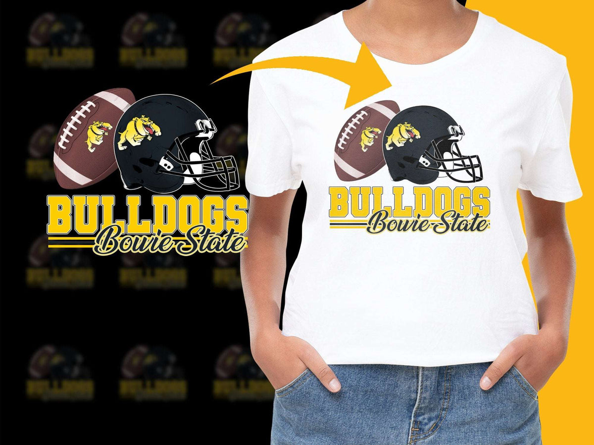Youth Football T-Shirt, Bulldogs Graphic Tee, Kids Sports Apparel, Bowler State, Casual Wear