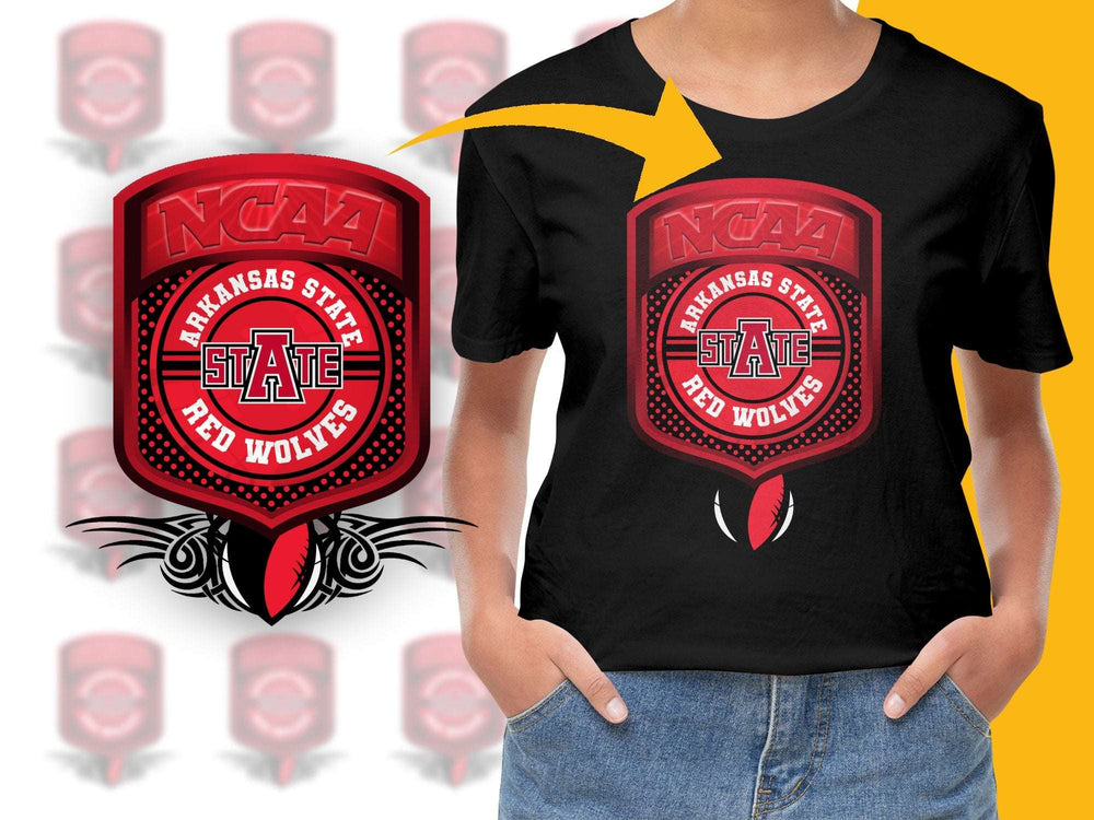 Arkansas State Red Wolves NCAA T-Shirt, Cool Graphic College Sports Tee, Fan Apparel