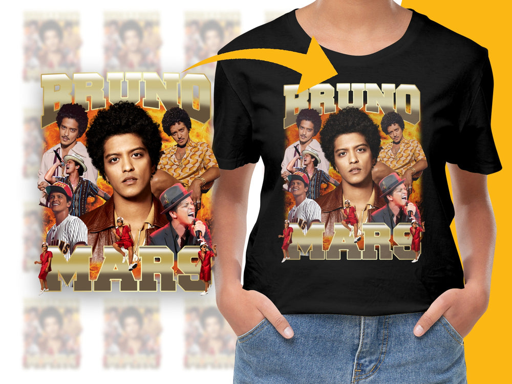 Vintage Bruno Mars Graphic T-Shirt, Retro Pop Music Tee, Unisex Casual Shirt, Gift for Music Lovers