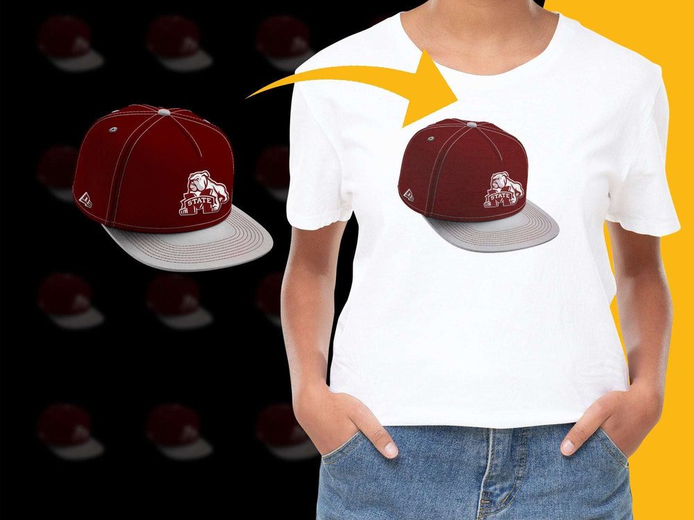 Vintage Truck Design T-Shirt and Cap Set, Classic Red Trucker Style, Casual Wear for All Ages