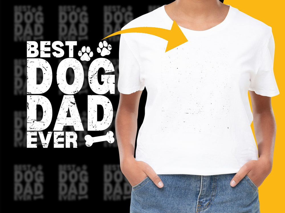 Best Dog Dad Ever T-Shirt, Perfect Gift for Pet Owners, White Graphic Tee
