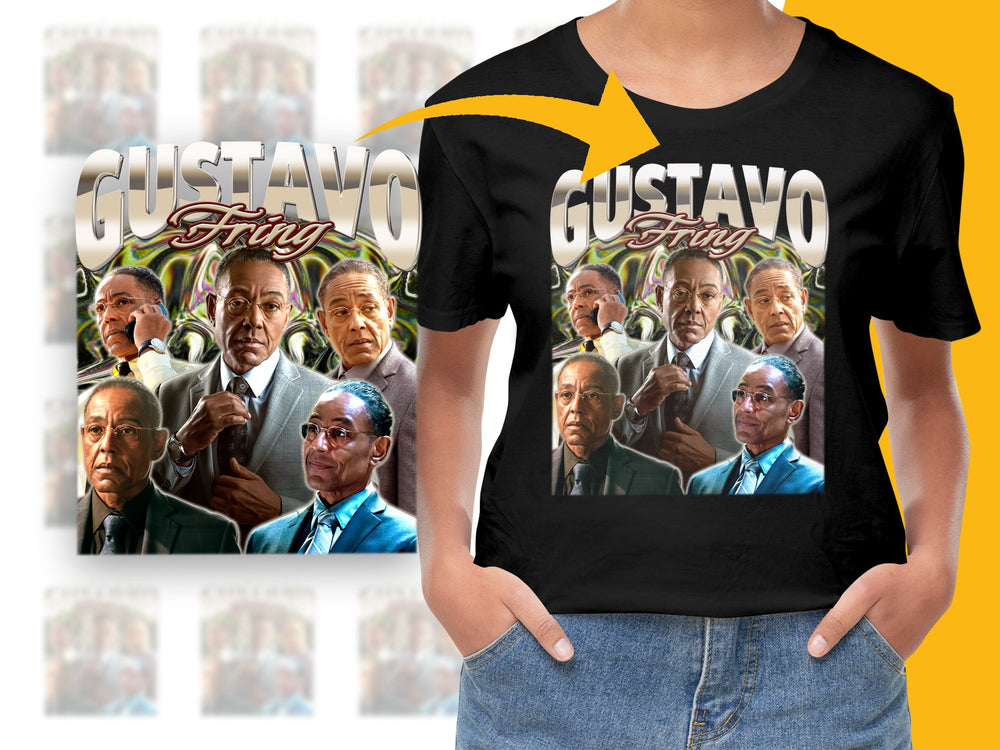Gustavo Fring Breaking Bad Inspired Graphic T-Shirt, Men's Black Tee, TV Show Character Shirt