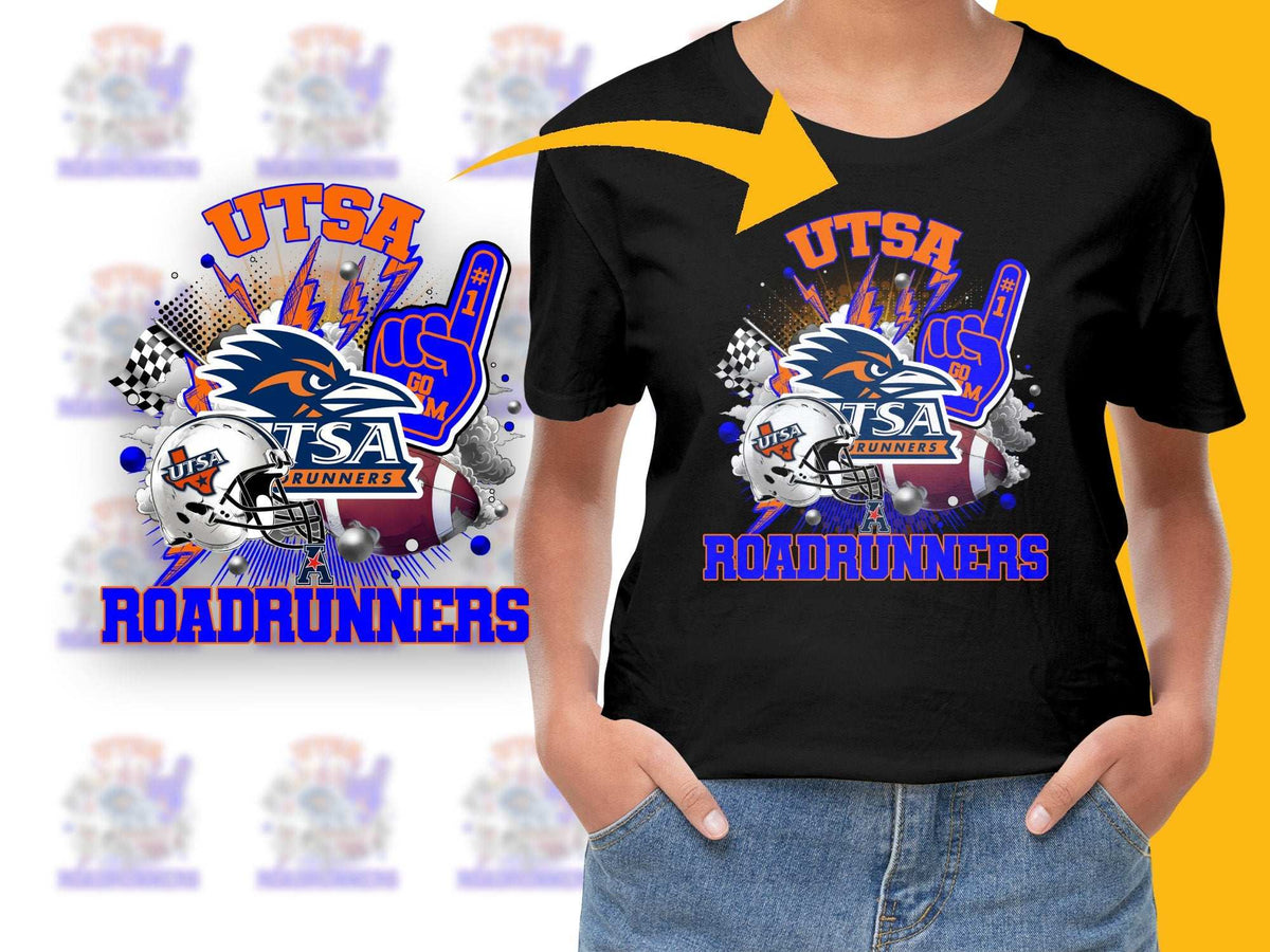 UTSA Roadrunners Graphic T-Shirt, College Sports Fan Gear, Team Pride Casual Wear, Colorful Bold Print, Unisex Top