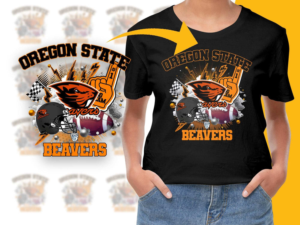 Oregon State Beavers T-Shirt, College Football Graphic Tee, Sports Fan Apparel, Unisex Black Shirt