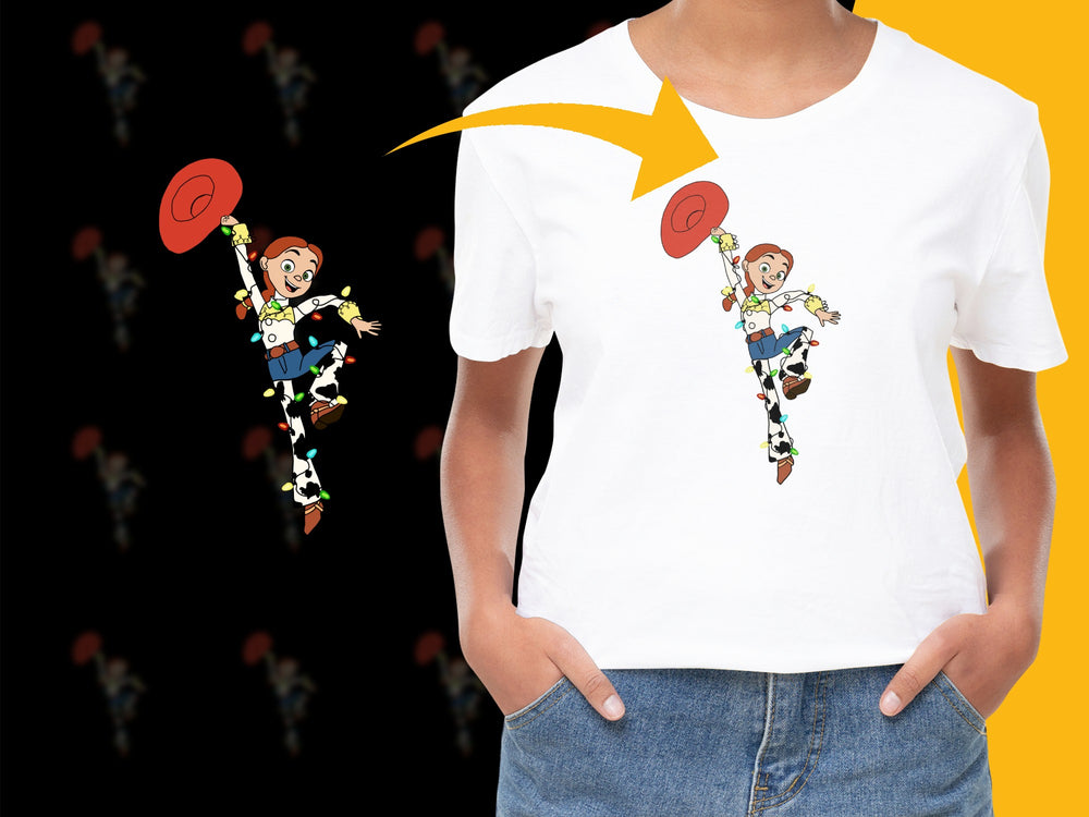 Kids Toy Cowboy Graphic T-Shirt, Cute Cartoon Character Tee, Colorful Youth Casual Top