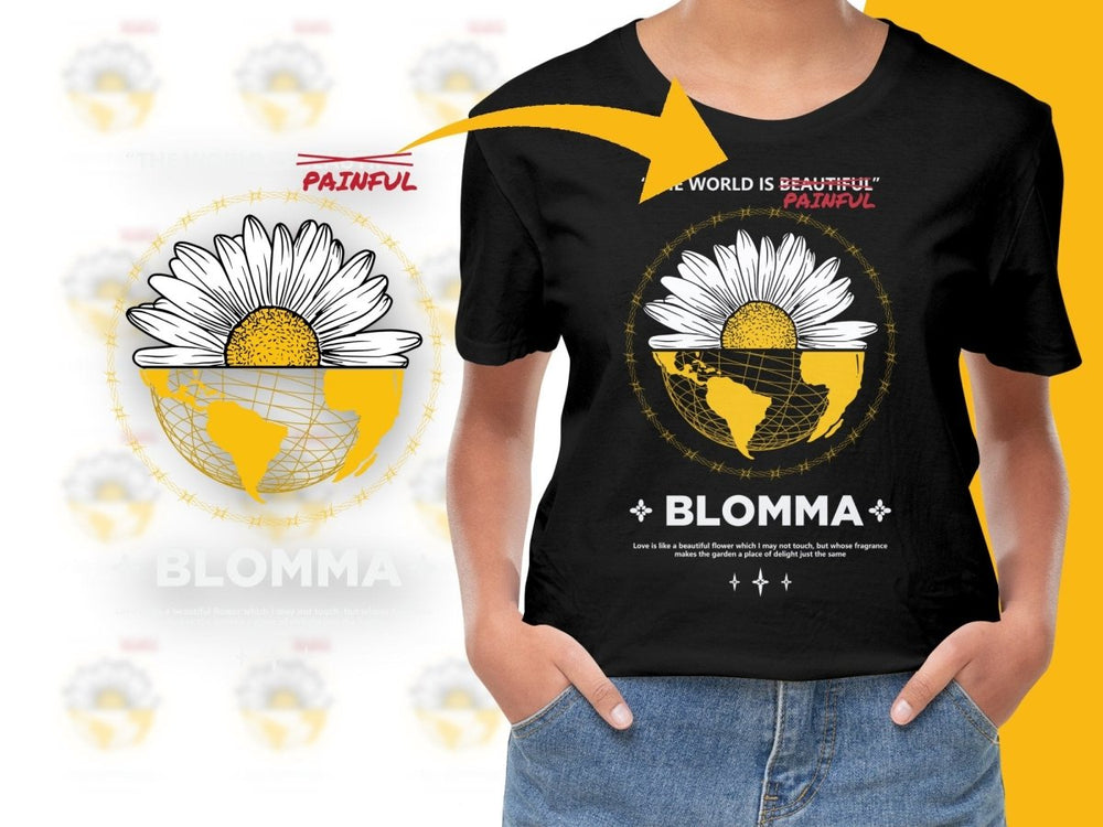 Earth Flower Graphic World Is Painful PNG File - Teepew