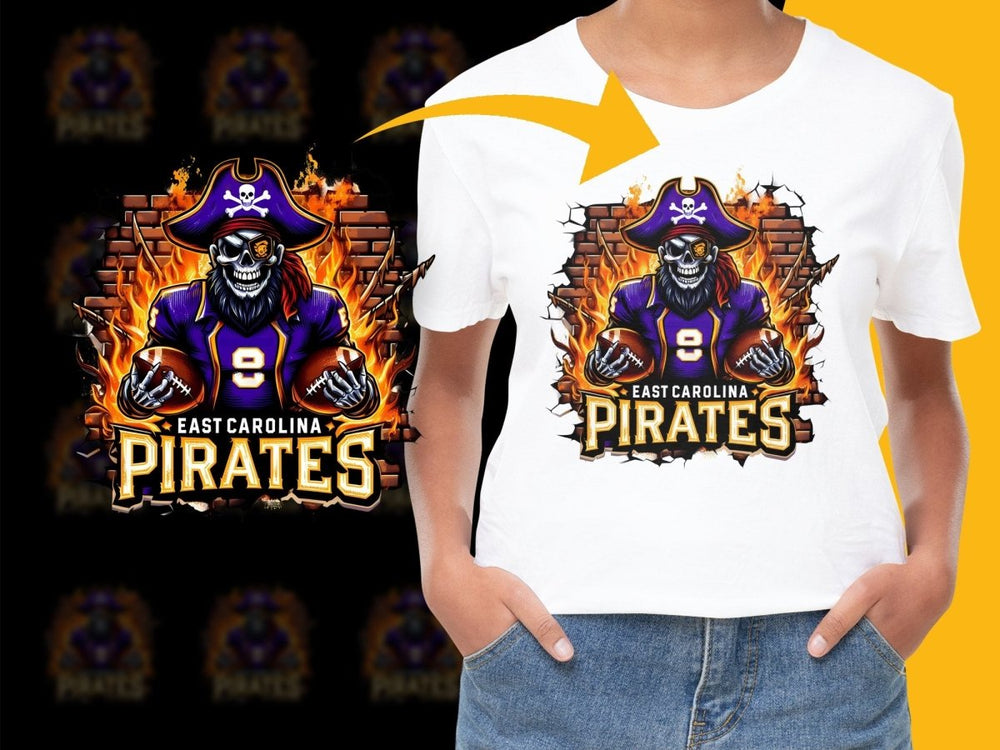 East Carolina Pirates Skull Wall Print PNG File - Teepew