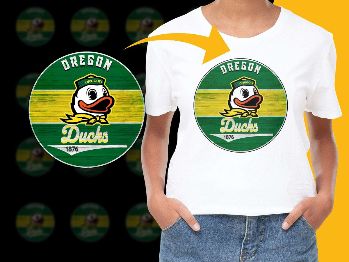 Oregon Ducks T-Shirt, Vintage College Logo, Kids Sports Fan Apparel, Green and Yellow