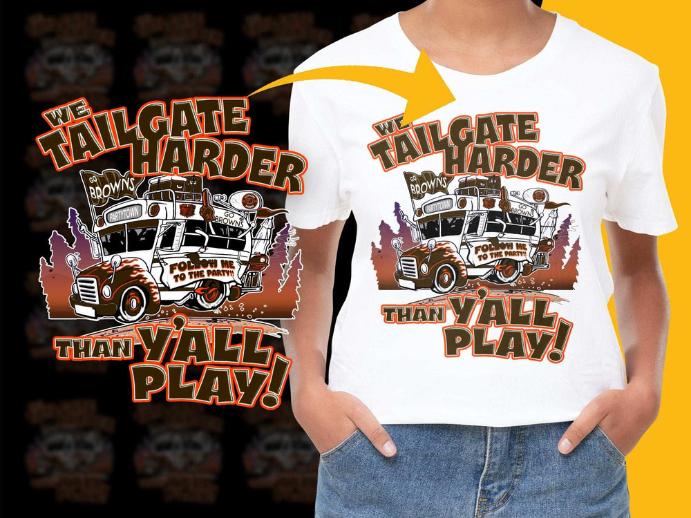 Cleveland Football Tailgate T-Shirt, Vintage Truck Tee, Sports Fan Apparel, Browns Game Day Shirt