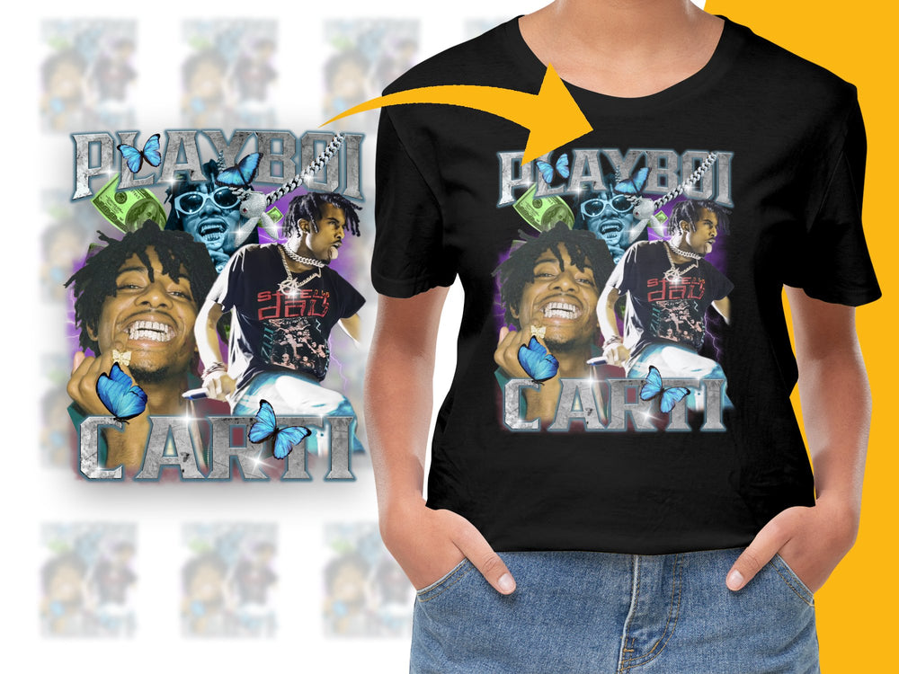 Playboi Carti Graphic T-Shirt, Hip Hop Merch, Urban Streetwear, Trendy Music Fan Apparel, Bold Colorful Design, Unisex Fashion Top