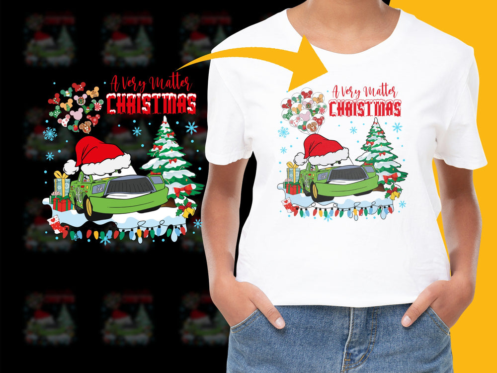Vintage Car Christmas T-Shirt, Festive Holiday Graphic Tee, Unique Santa Hat Design, Unisex Gift Idea