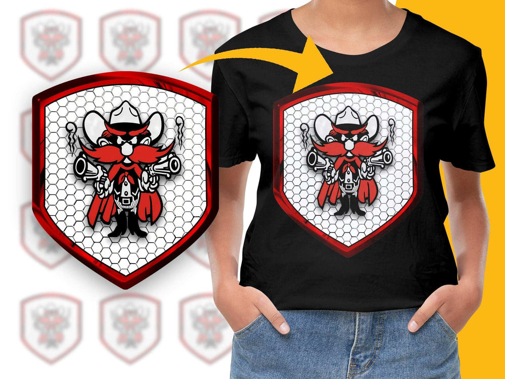 Kids Superhero T-Shirt, Red and Black Robot Graphic, Casual Boys Tee, Cool Comic Character Shirt, Unique Gift for Children