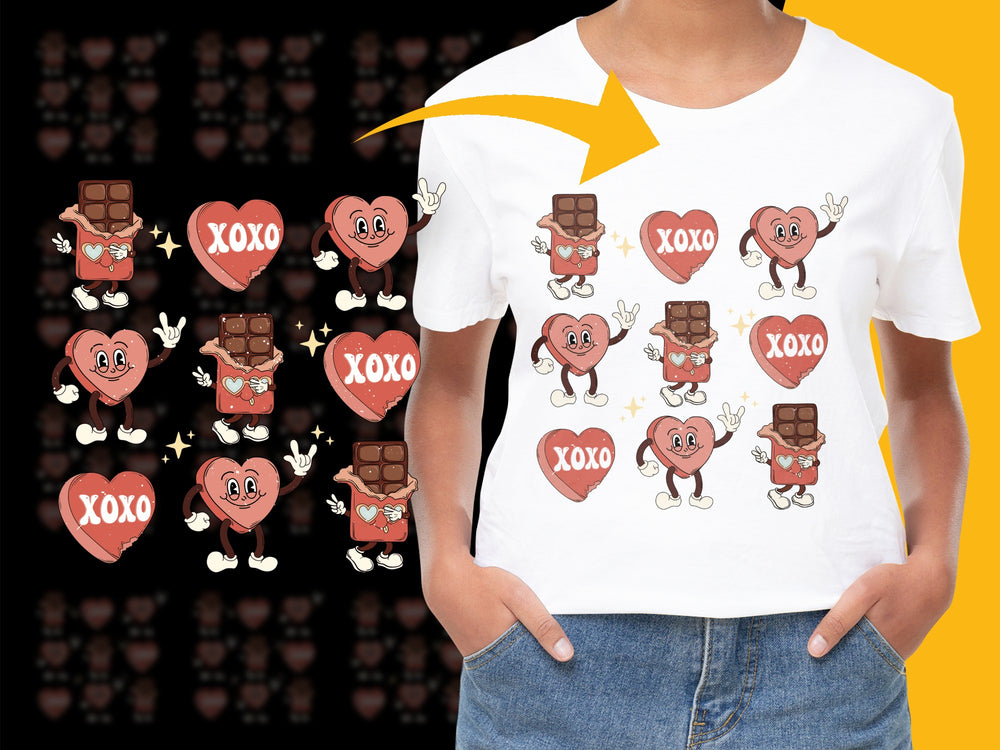 Cute Chocolate Bar Character T-Shirt, Fun Food Graphic Tee, Kids and Adults Casual Wear