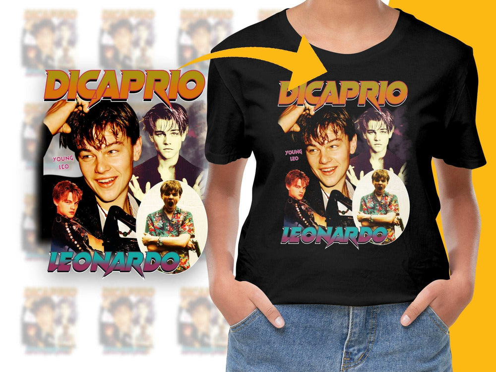Vintage Leonardo DiCaprio Graphic T-Shirt, 90s Style Pop Culture Tee, Retro Actor Fashion, Unisex Top