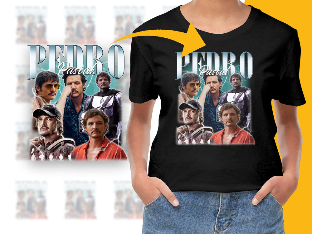 Vintage Pedro Pascal Fan T-Shirt, Retro Style Graphic Tee, Unisex Casual Wear, Gift for Movie Lovers