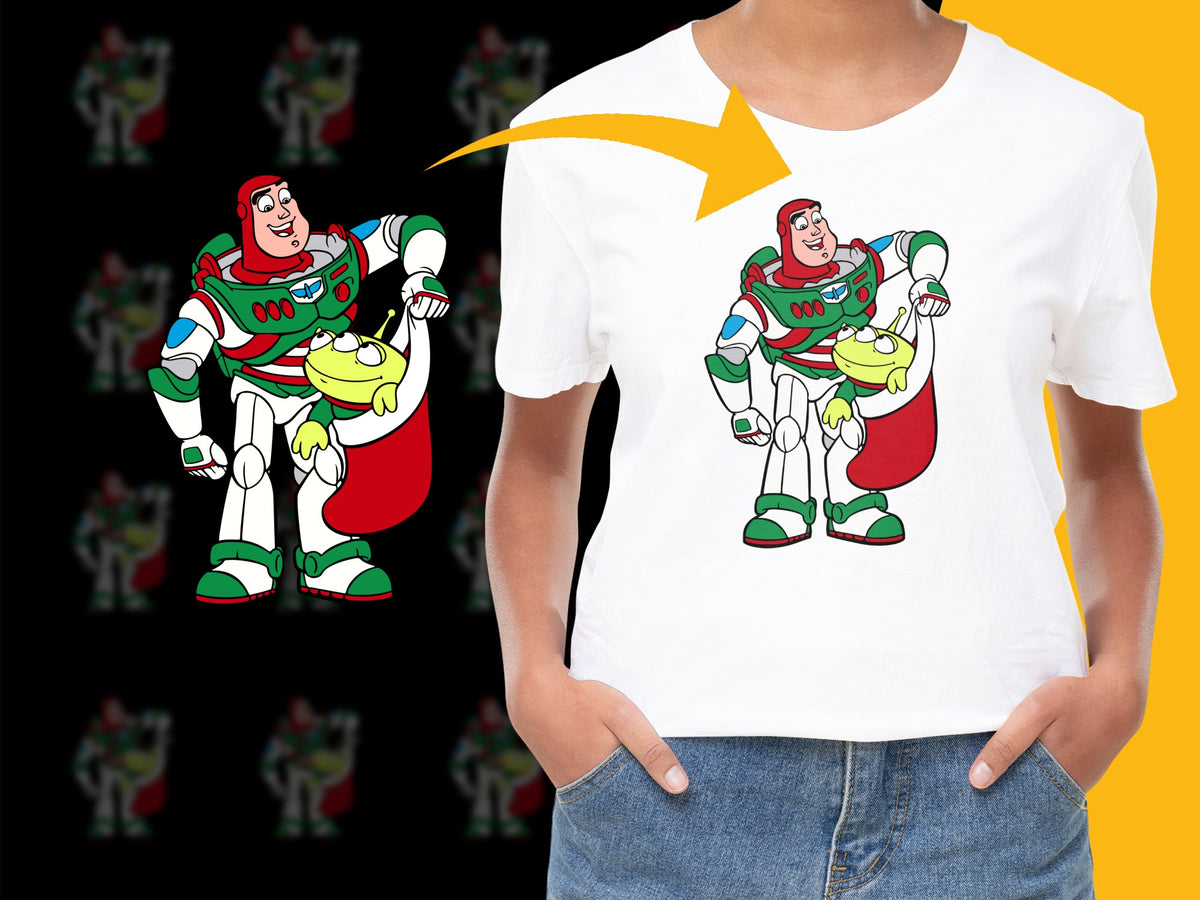 Buzz Lightyear Graphic T-Shirt, Kids White Tee, Toy Story Cartoon Print, Character Apparel, Fun Gift Idea