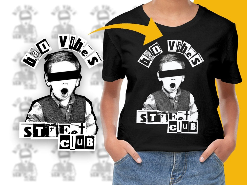 Edgy Bad Vibes Street Club Graphic PNG File - Teepew