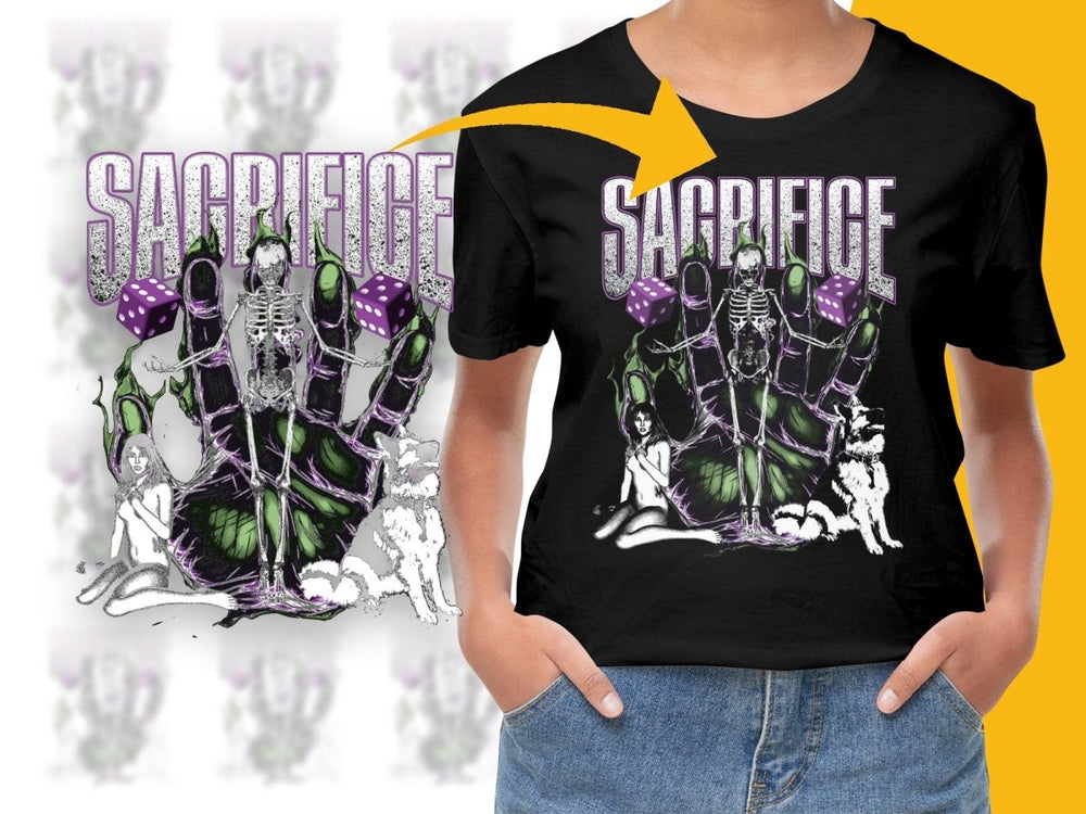 Edgy Sacrifice Graphic Feature Dice Casual PNG File - Teepew
