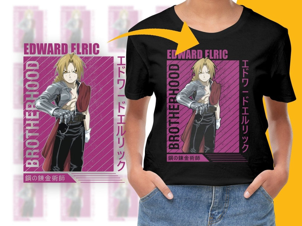 Edward Elric Brotherhood Anime Character PNG Digital - Teepew