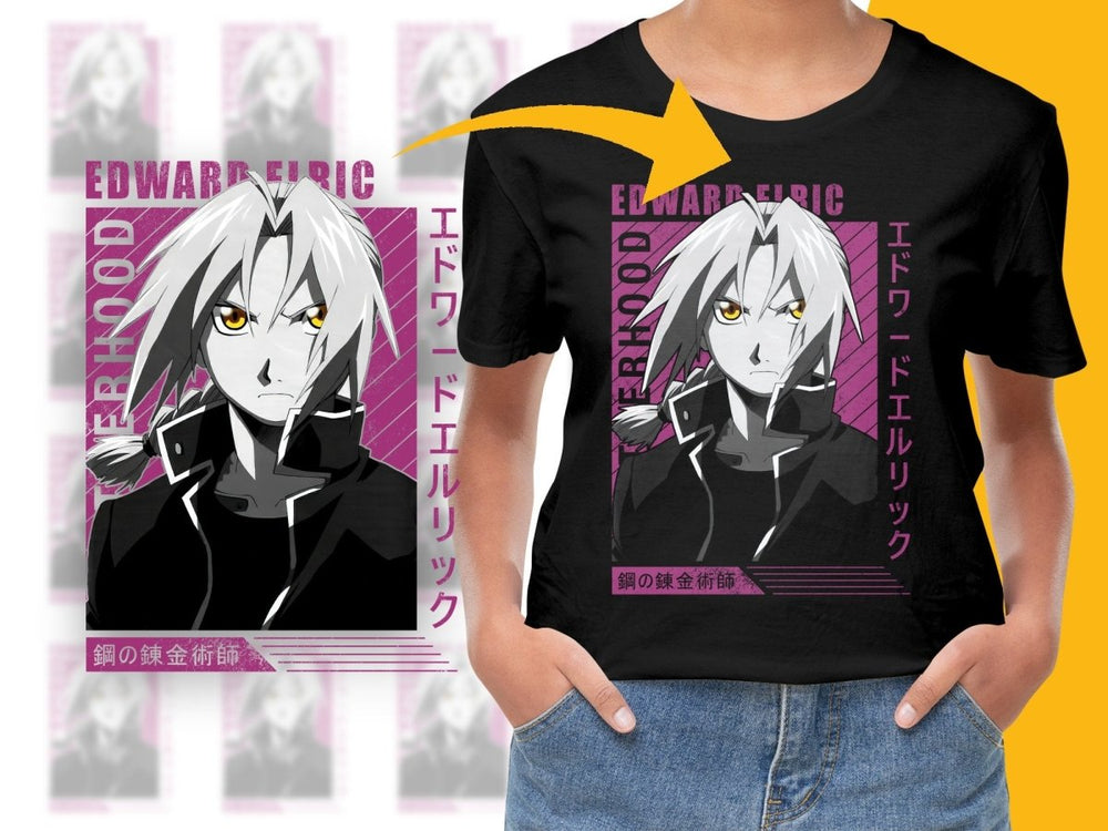 Edward Elric Brotherhood Character PNG Digital - Teepew