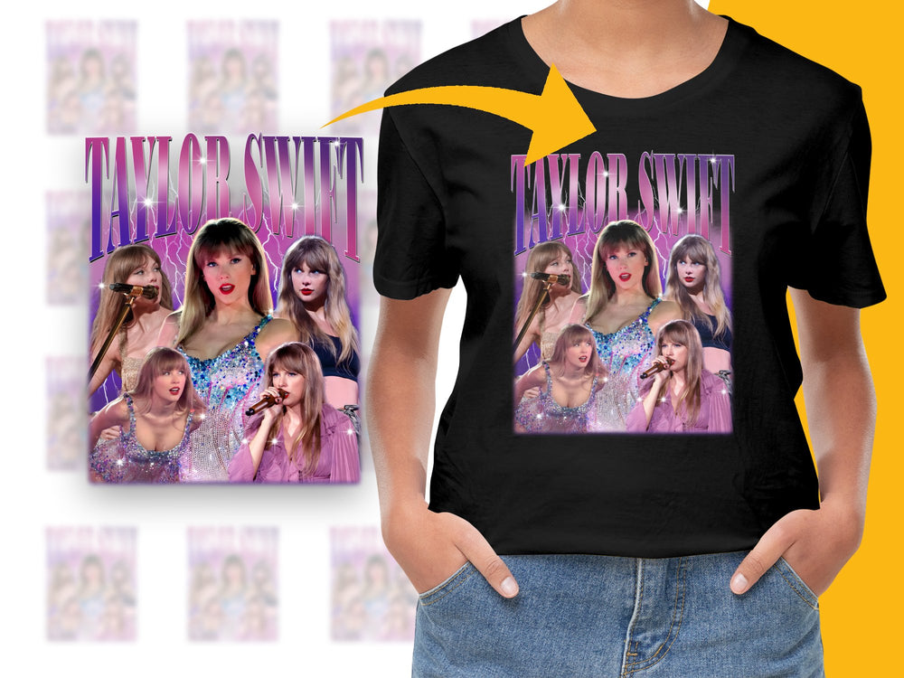 Taylor Swift Inspired Graphic T-Shirt, Pop Music Fan Tee, Concert Outfit, Multiple Poses Design