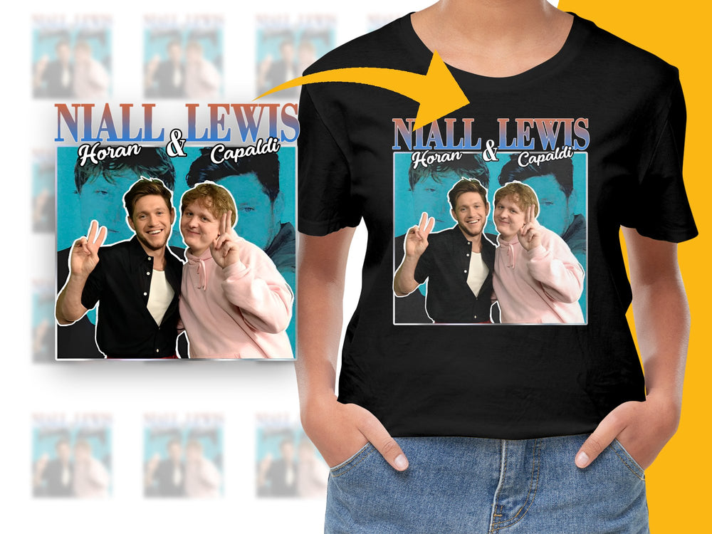 Niall Horan Lewis Capaldi Fan T-Shirt, Casual Concert Tee, Music Duo Graphic Shirt, Unisex Pop Music Top, Gift for Music Lovers