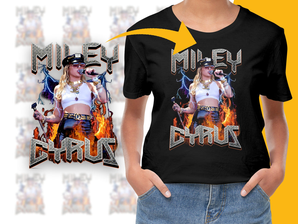 Miley Cyrus Graphic T-Shirt, Vintage Concert Tee, Pop Music Fan Apparel, Gift Idea for Music Lovers
