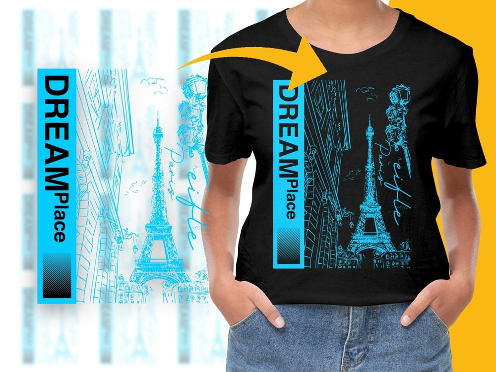 Eiffel Tower Paris DREAM Place Design PNG File - Teepew