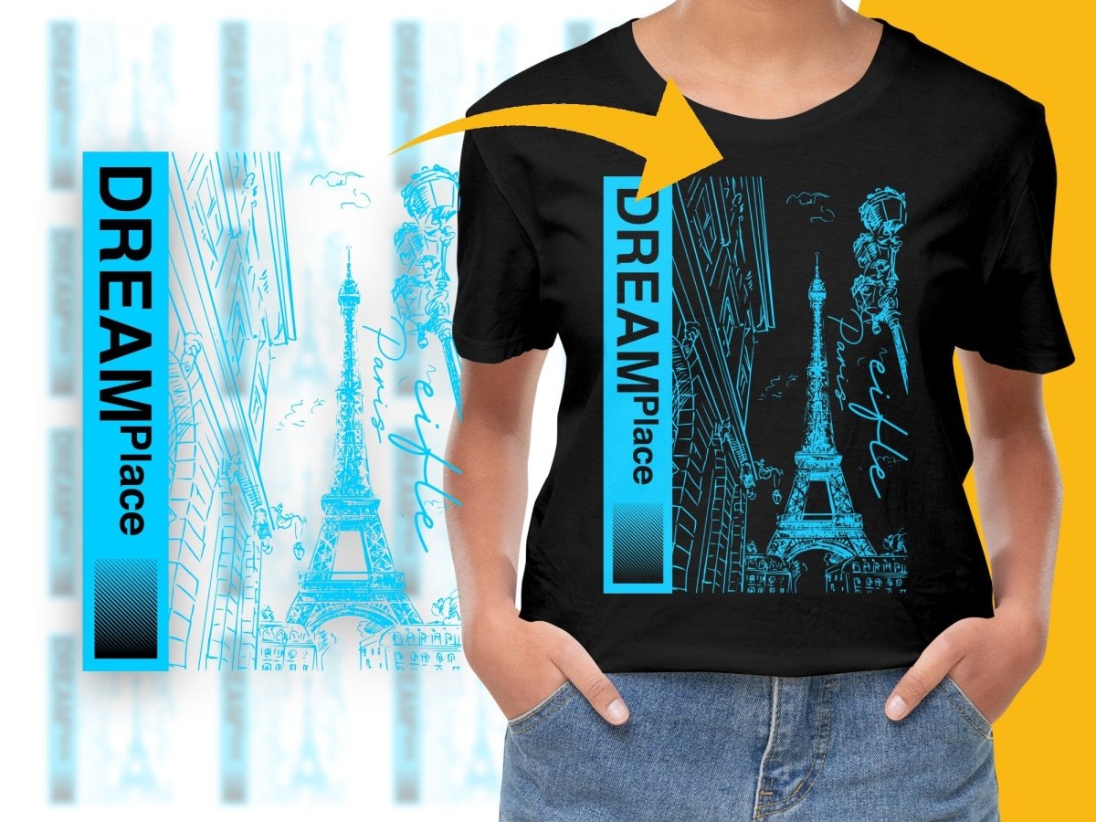 Eiffel Tower Paris DREAM Place Design PNG File - Teepew