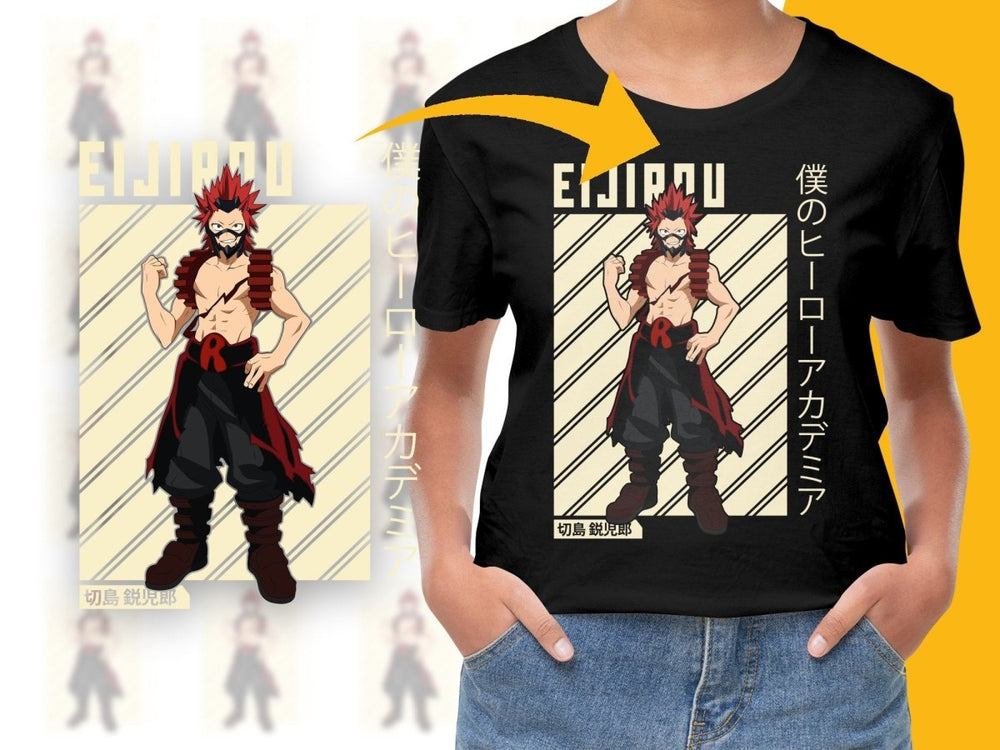 Eijirou Kirishima Hero Academia PNG Digital product - Teepew
