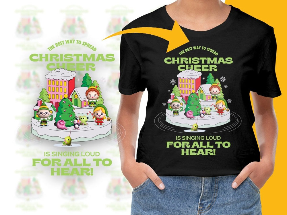 Elf Inspired Singing Loud Christmas Cheer PNG File - Teepew