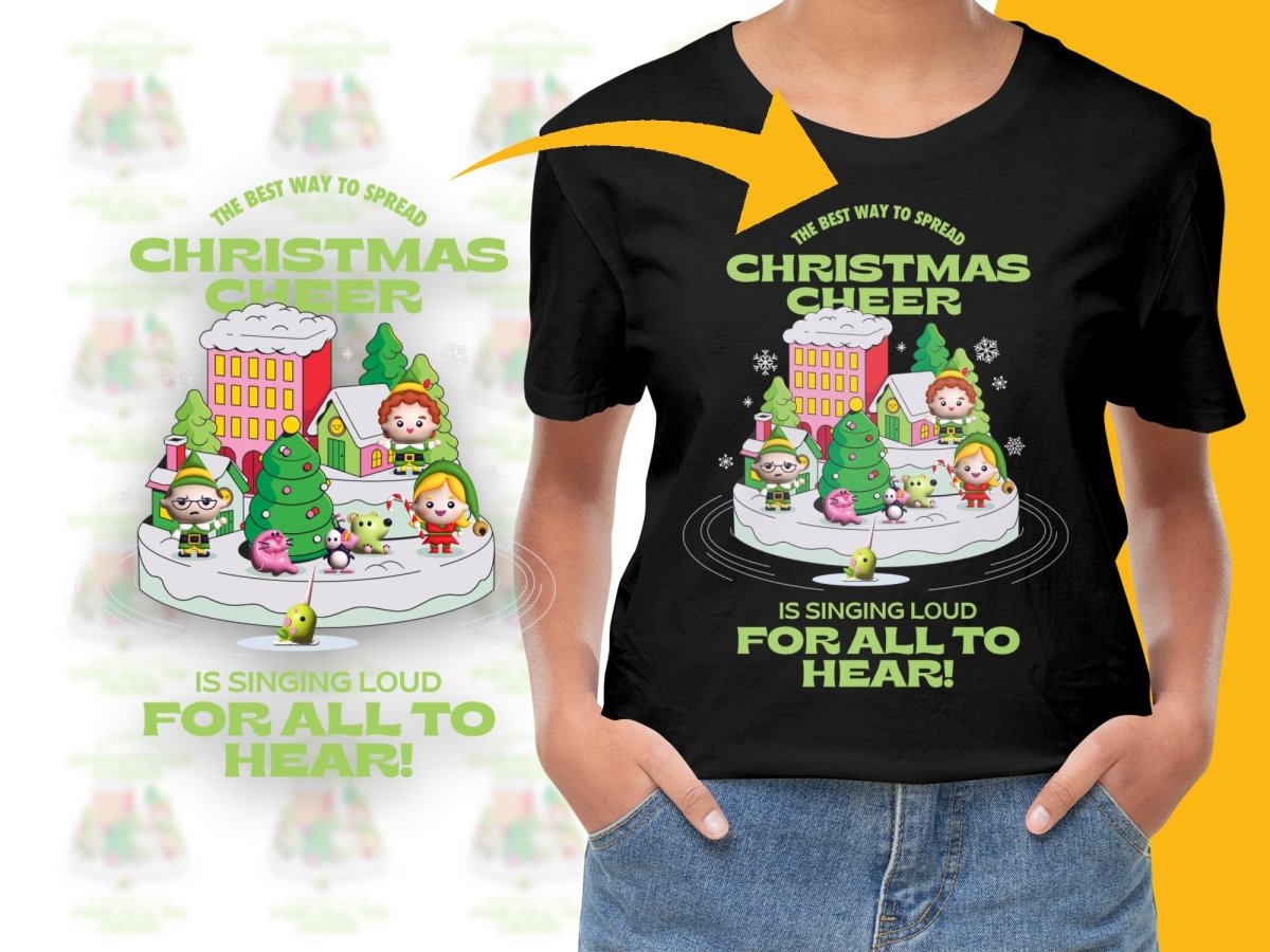 Elf Inspired Singing Loud Christmas Cheer PNG File - Teepew