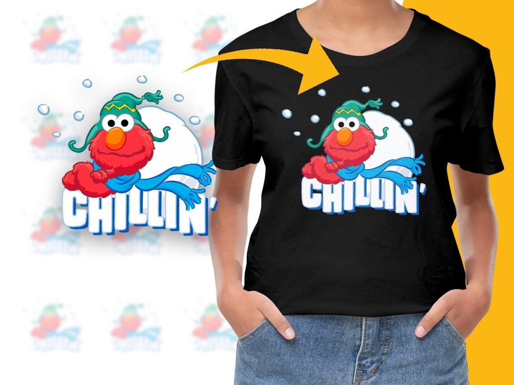 Elmo Chillin' Christmas Graphic Novelty PNG File - Teepew