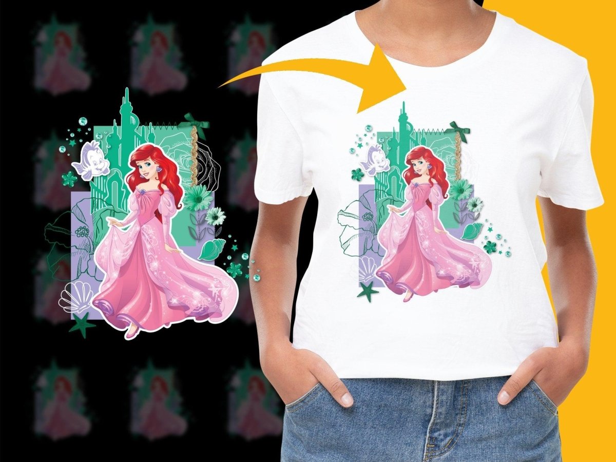 Enchanting Princess in Pink Dress Graphic PNG File - Teepew