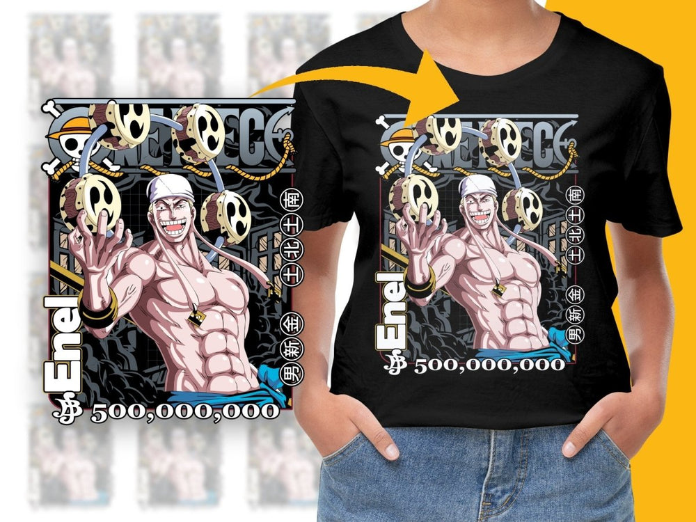 Enel Anime Graphic Art Tees Electrifying PNG File - Teepew