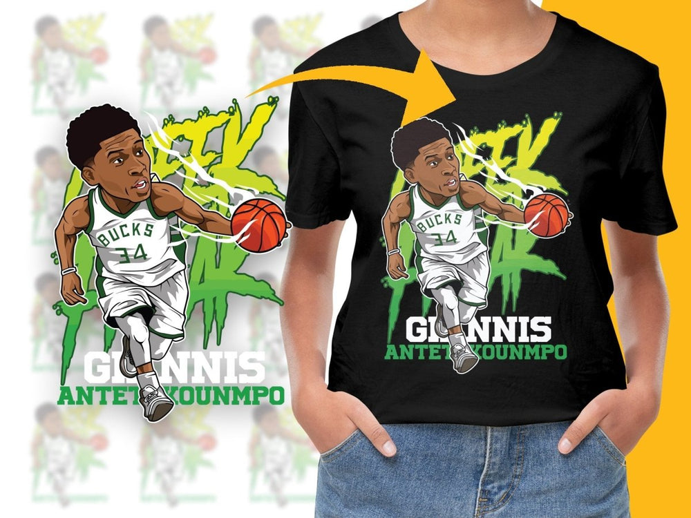 Energetic Basketball Player Giannis Antetokounmpo Greek Freak PNG File - Teepew