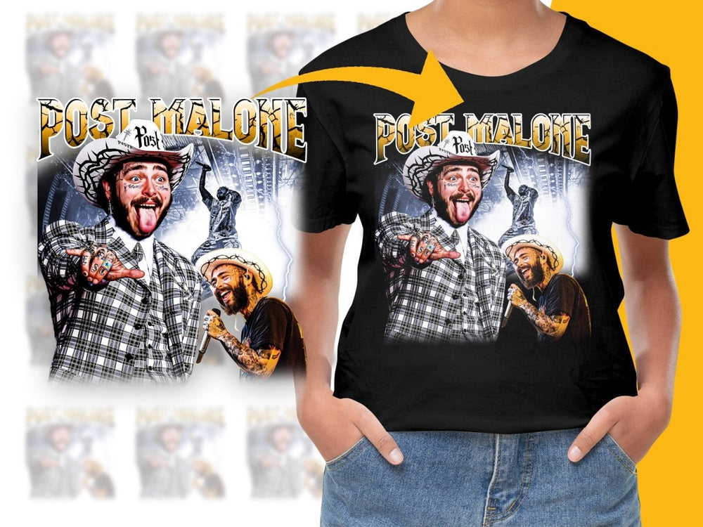 Energetic Musical Post Malone PNG File - Teepew
