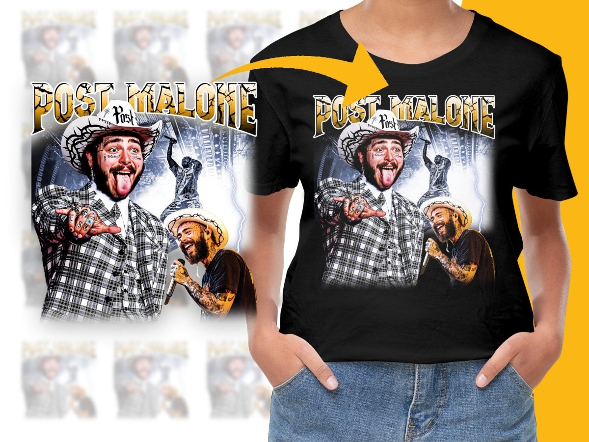 Energetic Musical Post Malone PNG File - Teepew