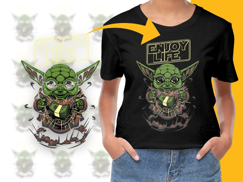 Enjoy Life Fantasy Creature Holding Money PNG File - Teepew