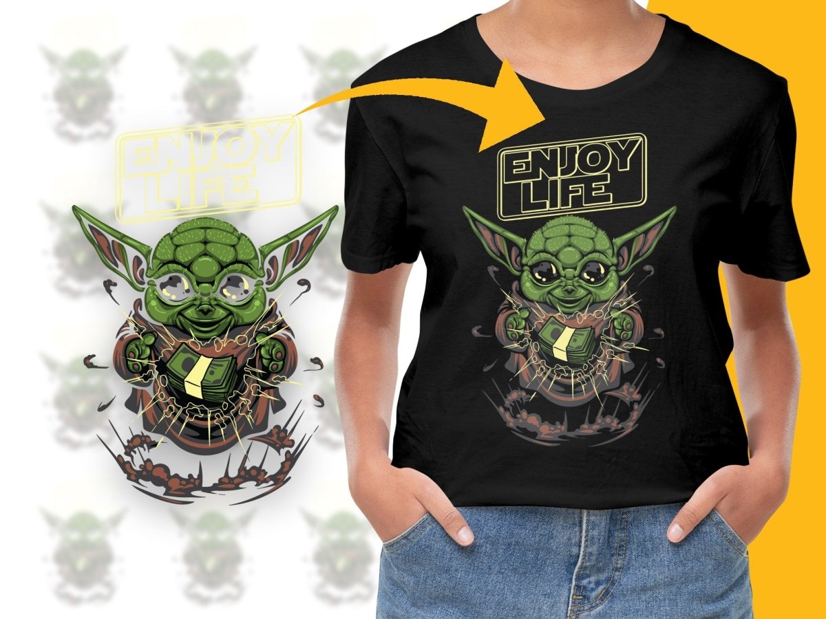 Enjoy Life Fantasy Creature Holding Money PNG File - Teepew