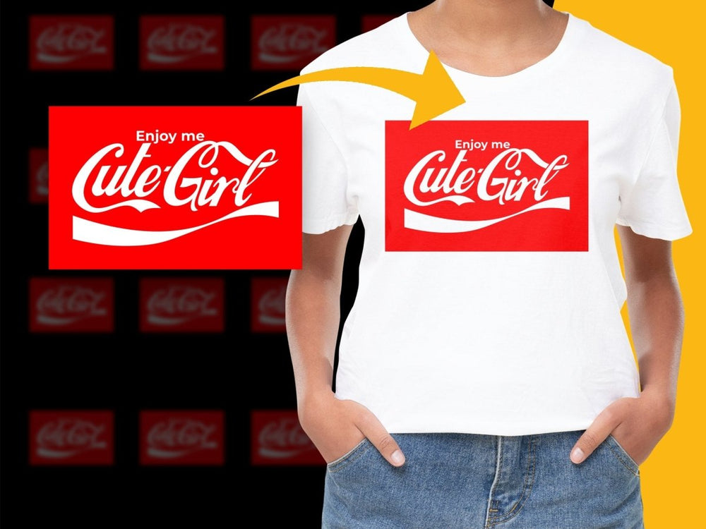 Enjoy Me Cute - Girl Graphic Printed PNG File - Teepew